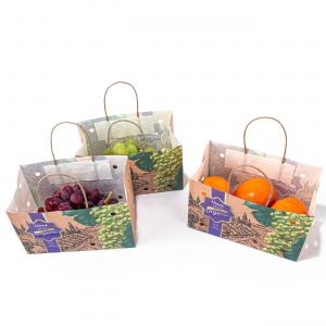 ODM Disposable Small Recycled Paper Bags With Logo Paper Twist Rope