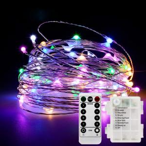 China Christmas 33Feet 100 Led Fairy String Lights with Battery Remote Timer Control Operated Waterproof Copper Wire Twinkle L supplier