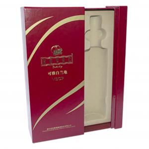 Red Gloss Wine Packaging Box Slide Match Shape Gift Box With Flocking Insert
