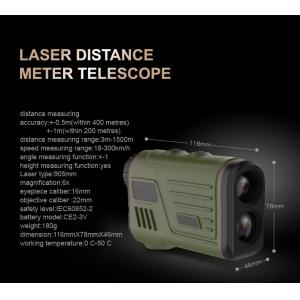 Mini Portable Laser Military Rangefinder Binoculars Surveying Instrument 1500M