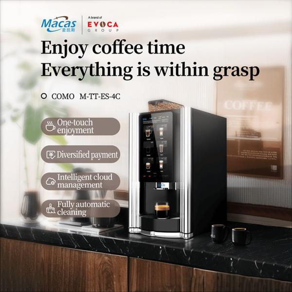 Convenient Touch Screen Coffee Vending Machine With Optional Liquid And Milk Powder Frother System Customizable Features