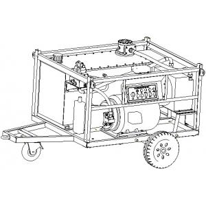 380 V Electric Hydraulic Power Pack , 200m Wireless Control  Portable Power Units CE ISO9001