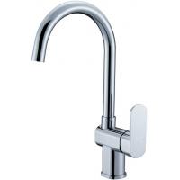 Chrome Plated Single Lever Kitchen Sink Mixer Tap / Deck Mounted Faucet