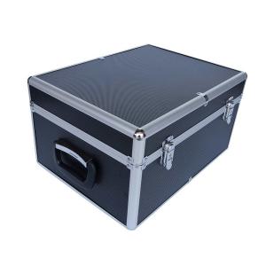 Черный алюминиевый ящик для хранения Alu случая хранения DVD для 1000 CD со съемным рассекателем