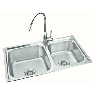 China Undermount Double Bowl Commercial Stainless Steel Sink With Kitchen Grinder supplier