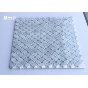 110pcs Small Lantern Mosaic Tile Sheets , Carrara Marble Mosaic Style Wall Tiles