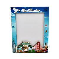 China USA San Francisco Tourist  Photo Frames Souvenir Gift Wooden Sky Blue Frames on sale