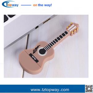 Promotion gift PVC material and guitar shape music instruments usb flash drive memory