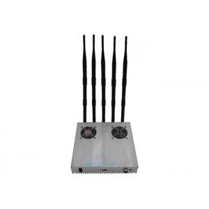 5 Antennas WiFi GPS Prison Cell Phone Jammers 12 Watt 40m For Tactical