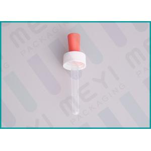 White Ribbed Graduated Plastic Pipette Droppers 22/400 With Red Bulb