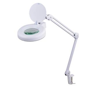 Hydraulic Look Clamp On Magnifying Lamp Lighted Magnifying Lamp 5 Inch Clear Lens