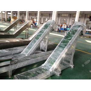 PVC Rough Top Ribbed Conveyor Belt For Express Clothing Industry Stainless Steel