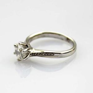 925 Silver Women Ring 6mm Round CZ Diamonds Engagement Ring(R284)