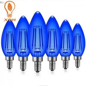 4W C35 Colored Edison Bulbs Blue E12 Candelabra Light Bulbs