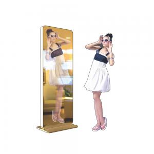 China Indoor Standing Digital Signage Kiosk LCD Magic Advertising Smart Touchscreen Mirror Kiosk supplier