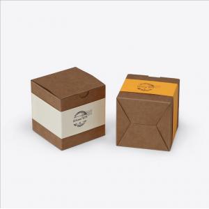 Wholesale promotional cheap plain kraft paper flat packed packaging box for cosmetics
