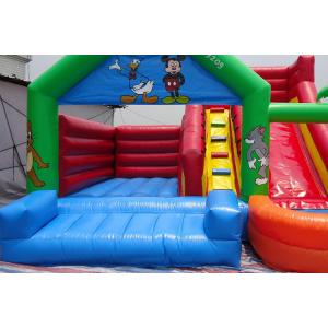 China Custom Inflatable Cartoon Theme Bounce Houses With Slide For Rental Business wholesale