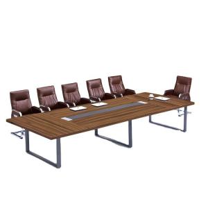 China MFC Board Meeting Office Desk , I Shape Long Conference Room Table For 12 Person supplier