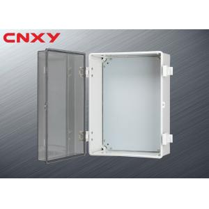 China Plastic Hinged Electrical Distribution Box Flame Resistant With Clear Lid supplier
