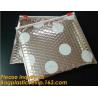 Factory Shiny Rose Gold Silver Cosmetic Zipper Bubble Bag Self Adhesive Plastic