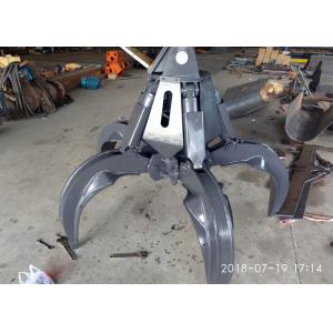 China 360 Degree Rotating Excavator Grab Attachment Five Cylinders Fingers Protective Gas Welding supplier