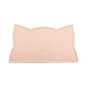Cat Face Kids Silicone Placemat , Silicone Dining Table Mat Heat Resistant Waterproof feeding mat