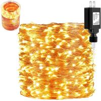 Christmas Tree Copper String Lights Plug In 20m Length AC 100V