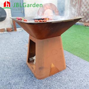 Outdoor Garden Metal BBQ Grill Charcoal Fire Pit D1000mm Customizable