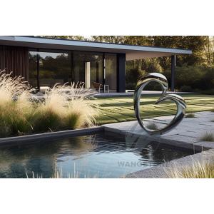 Garden Yard Modern Art Mirror Polished Love Heart Sculpture
