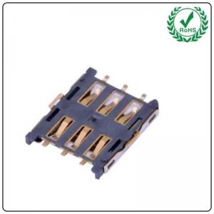 China 6Pin Push-Pull Type Nano Sim Card Socket Connector for Mobile Phone supplier