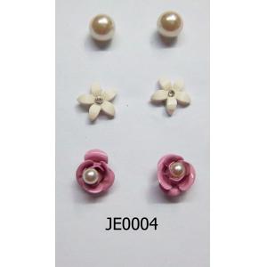 pearl stud earring set