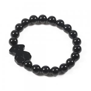 Custom black agate natural Stone Beaded Bracelets for men and women