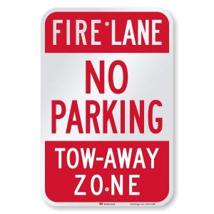 Laminated Aluminum Safety No Parkingfire Lane Signs ODM