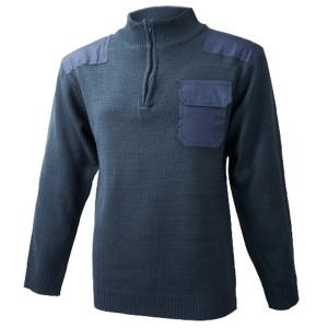 500gsm Knit Quarter Zip Pullover Polo Shirts 100% Acrylic With Gussets