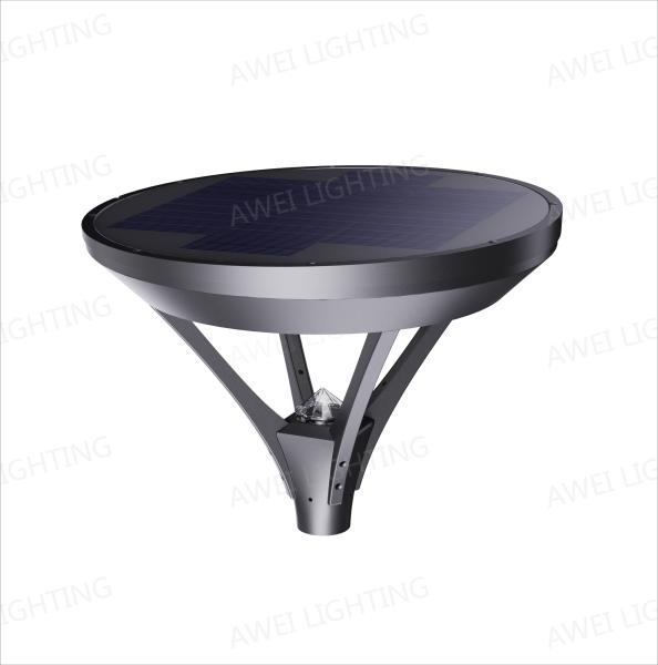 12.8V 36AH Battery Die-cast Aluminum Solar Courtyard Light With Push Button Switch Used In Parks.