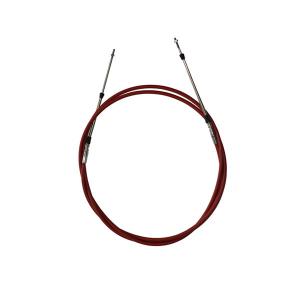 Marine Boat Throttle Shift Control Cable Has Red Jacket With Stainless Steel Fittings