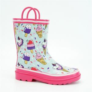 28EU Slip Resistant Rain Boots , SA8000 Kids Pink Rain Boots