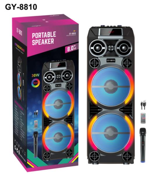 Altavoz de fiesta portátil de 30W con Bluetooth e iluminación LED