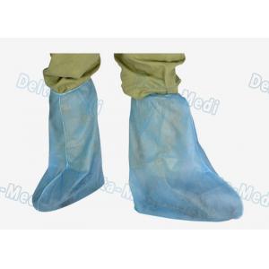 China PP Polypropylene Disposable Shoe Covers Anti Dust Above Ankle To Knee supplier