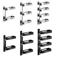 China 3 Tiered Wall Mounted Kitchen Storage Racks 180 Degree Rotatable For Spice Jars on sale