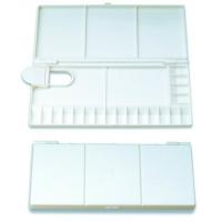 White Plastic Paint Palette Watercolor Painting Accessories Different Size Different Shape