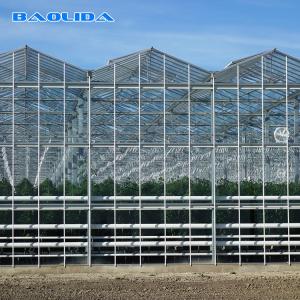 China Plants Air Conditioner Large Glass Greenhouse Customized Outdoor Auto Control supplier