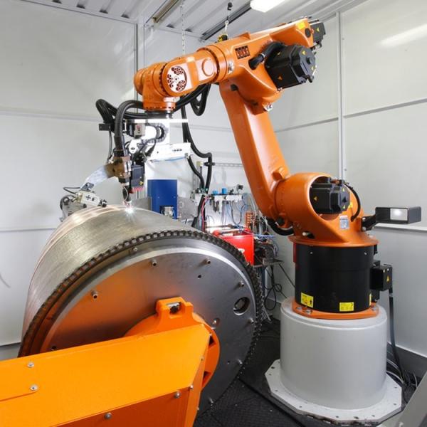 6 Axis Robot Arm KR 210 2700 KUKA Robot Integrators Customized Gripper