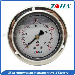 Stainless Oil Filled Vacuum Gauge , Panel Mount Air Pressure Gauge ±1.5%