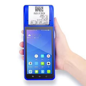 China Terminal de pago móvil inteligente NFC 5.5 pulgadas Máquina de envío portátil terminal inteligente portátil inteligente con impresora de cámara supplier