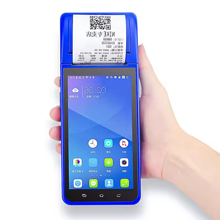 China Terminal de paiement mobile NFC intelligent 5,5 pouces Machine de point de vente portable Terminal intelligent portable avec imprimante et caméra supplier