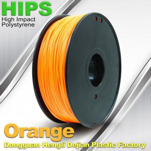 China Markerbot , Cubify  3D Printing Materials HIPS Filament 1.75mm / 3.0mm Orange Color supplier