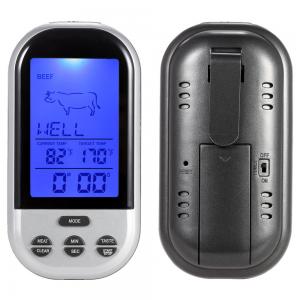 Bbq inalámbrico del termómetro de carne de la punta de prueba de Digitaces del termómetro de cocinar de la comida del contador de tiempo de la barbacoa del LCD