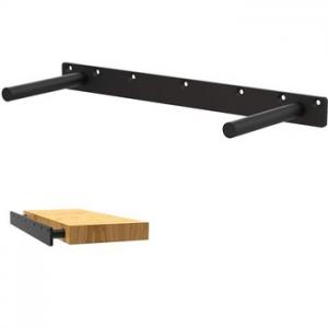 Heavy Duty Invisible 18 inch Floating Shelf Bracket with Solid Steel Support Rods for Hidden Shelves