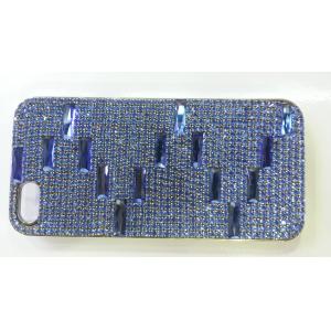Handmade Iphone Cell Phone Accessories Blue Bling for Iphone 4S Case